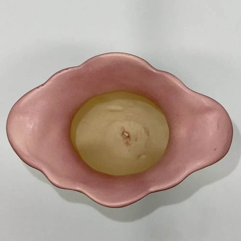 Vintage 1940's Hull Art Pottery Vase 502-6 1/2 Dogwood Wild Rose Pink Blue USA